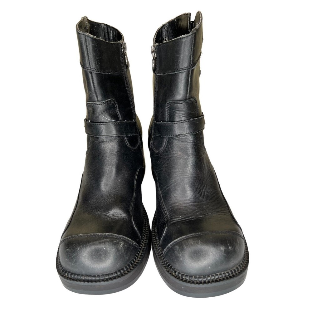 Harley‎ Davidson Double Buckle Side Zip Gypsy Black Boots 85303 Women's Size 10 - Picture 3 of 9